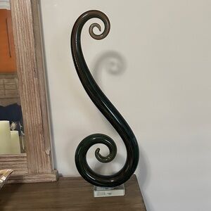 Elegant Swirl Glass Sculpture